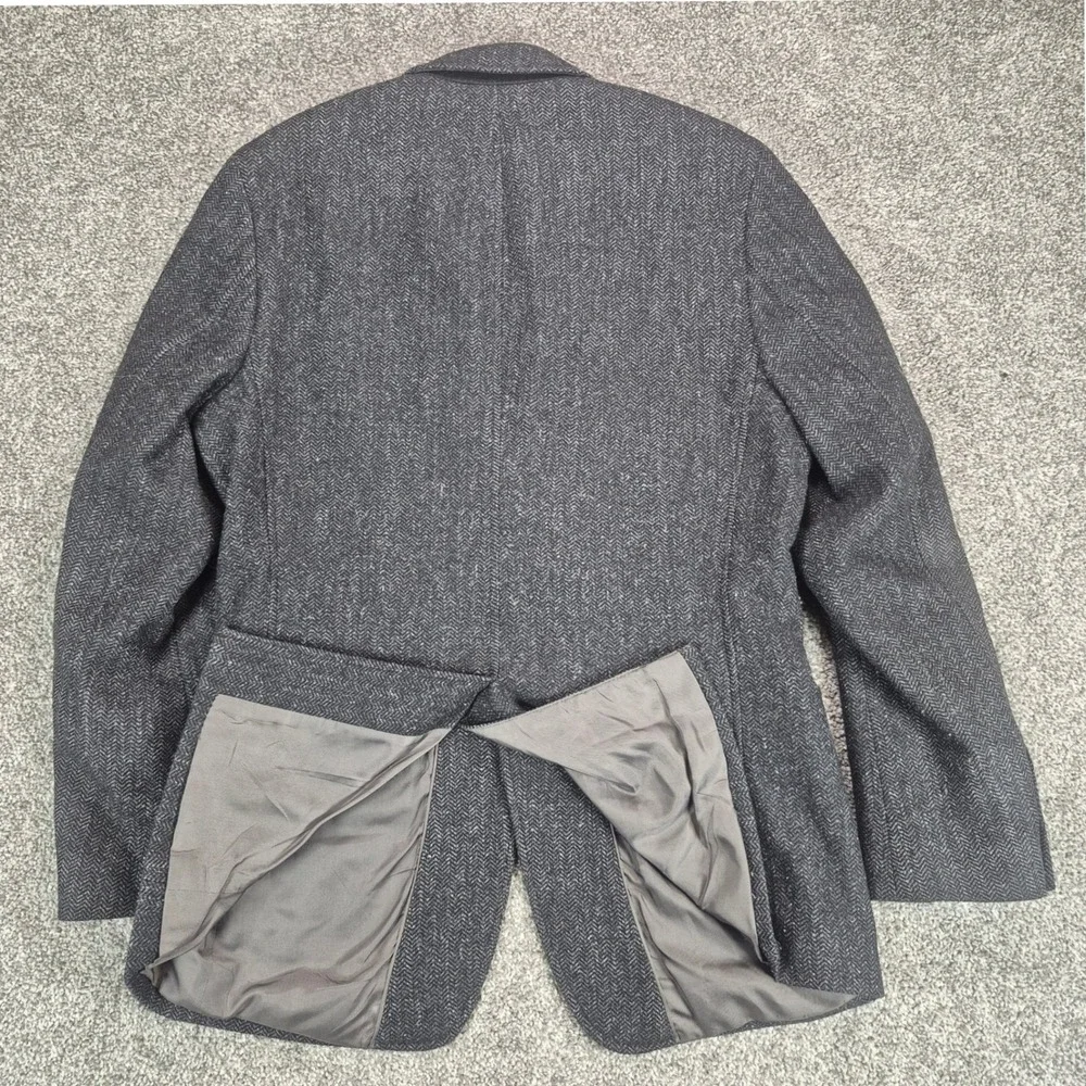 Banana Republic Blazer Mens 40R Gray Herringbone Wool Alpaca Blend Slim Fit